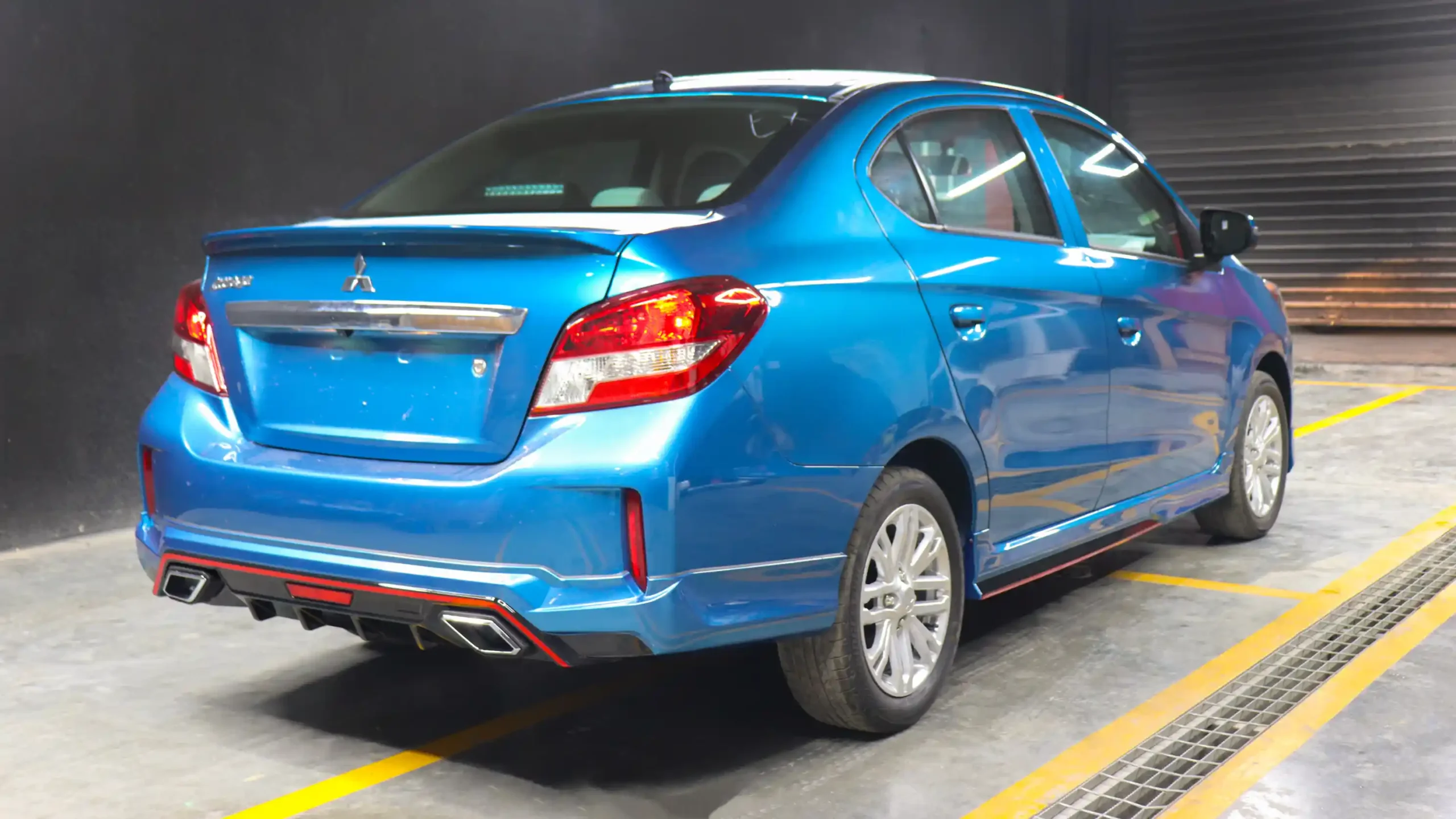 Mitsubishi-Attrage-Body-Kit-Beyond-Auto-Accessories-Blue Rear