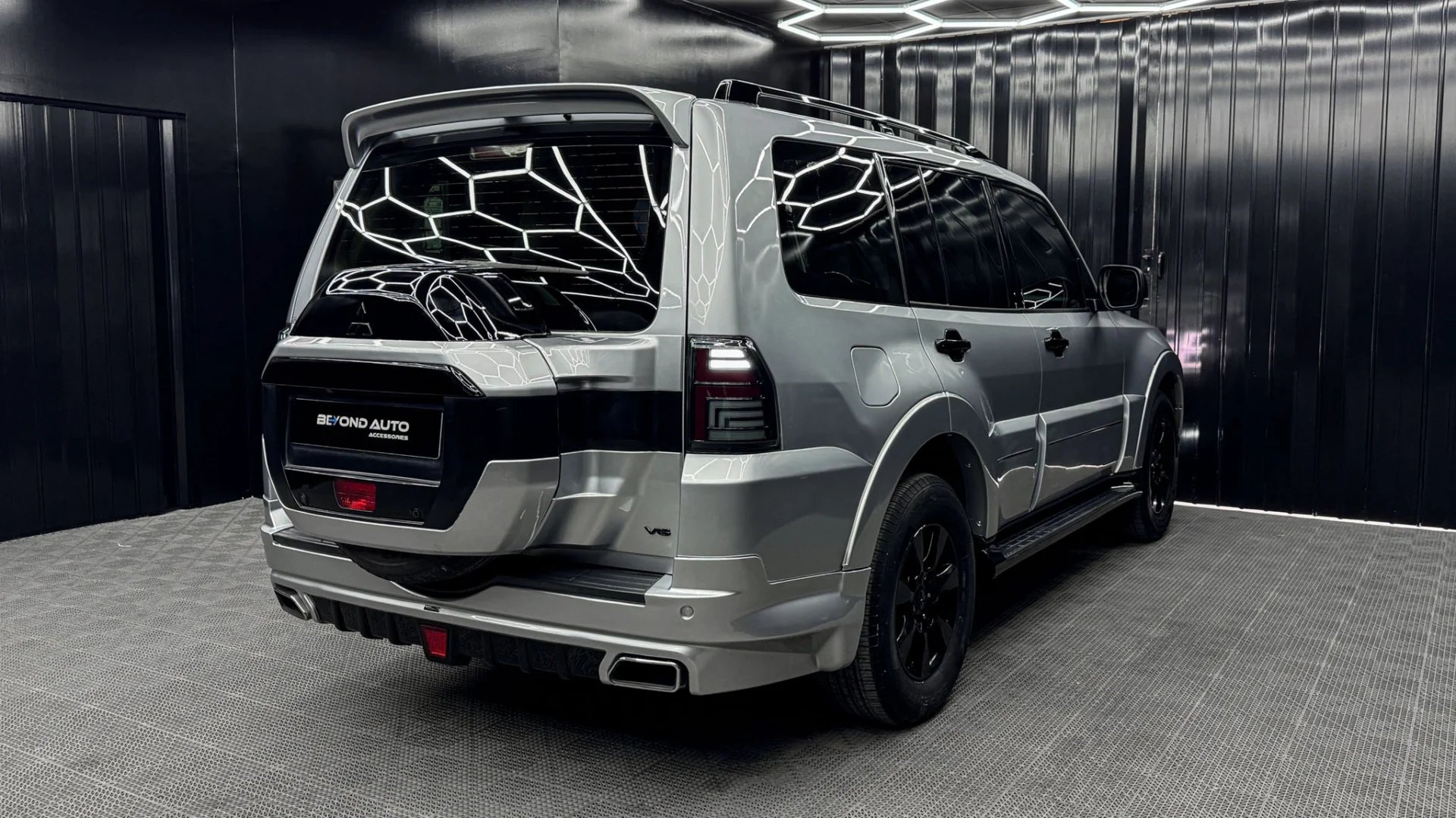 Mitsubishi-Pajero-Black-Hawk-Upgrade-Beyond-Auto-Accessories Silver Rear After