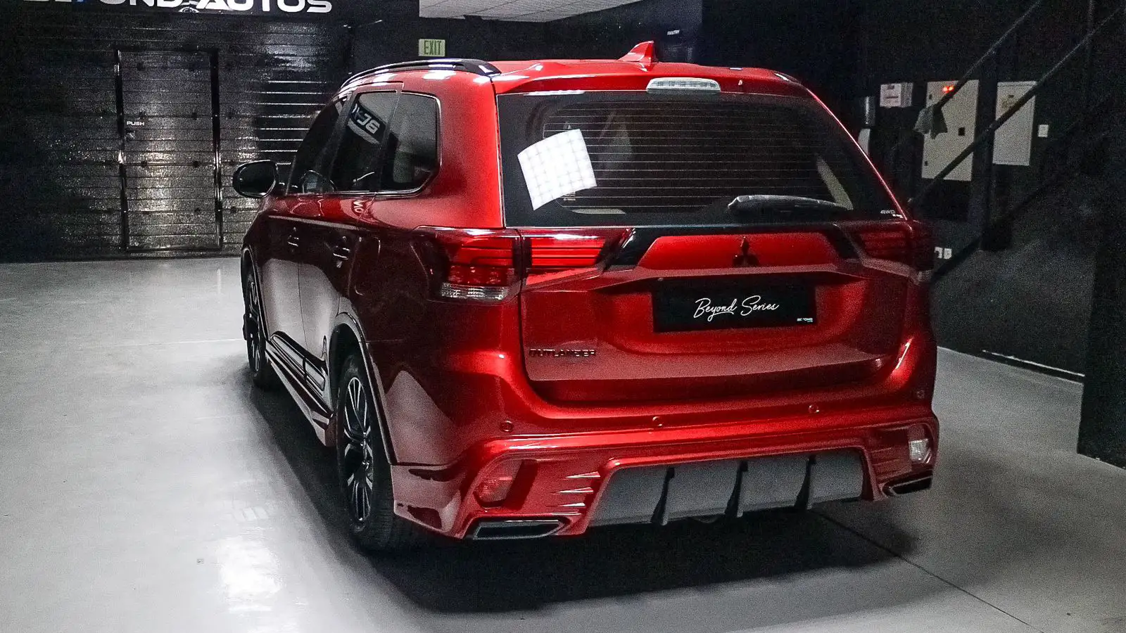 Beyond Auto Accessories _ Outlander V1 _ Red _ Body Kit Rear 2016 2017 2018 2019 2020 2021 2022