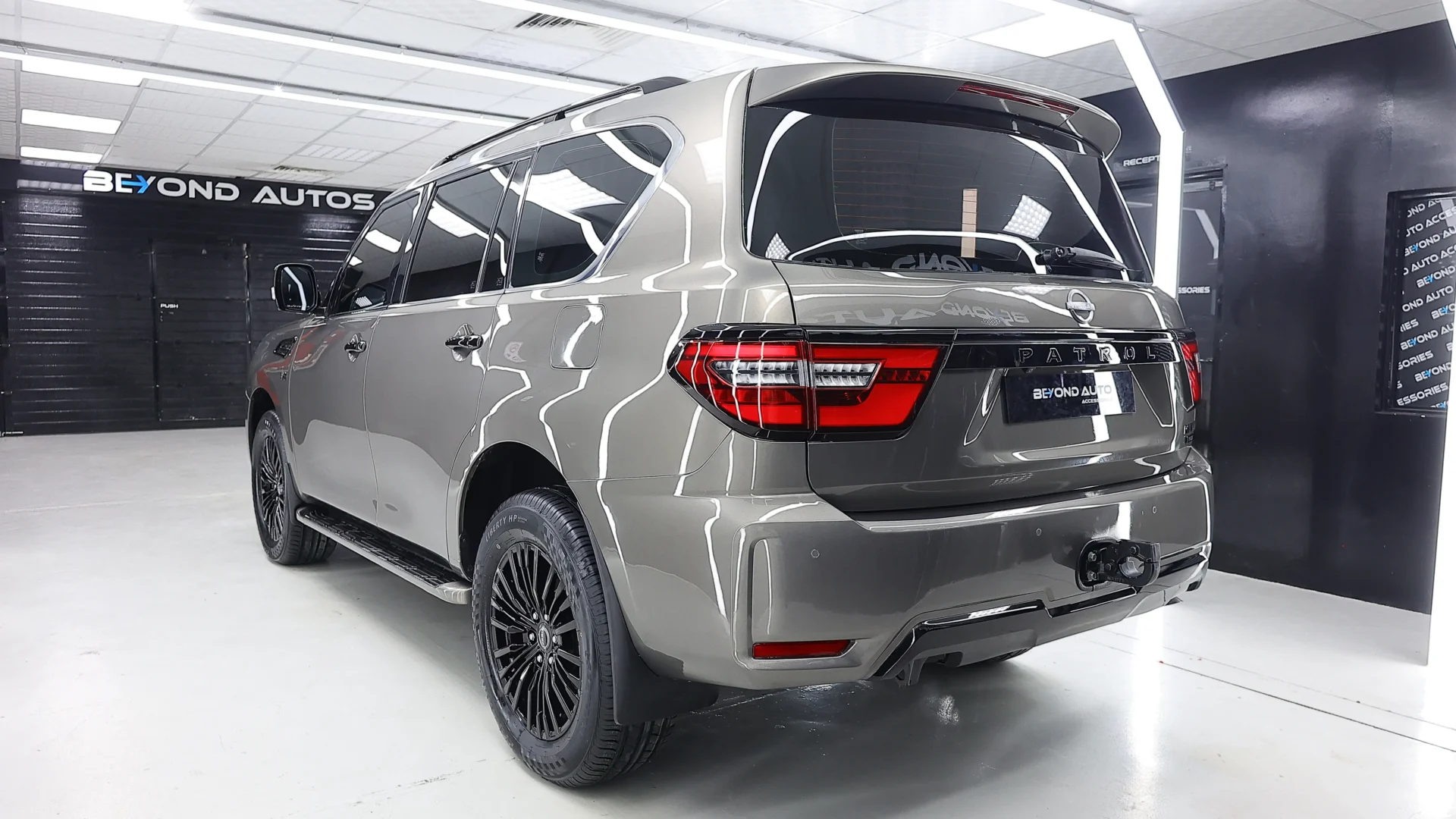 Nissan-Patrol-Platinum-Upgrade-Beyond-Auto-Accessories Brown Rear