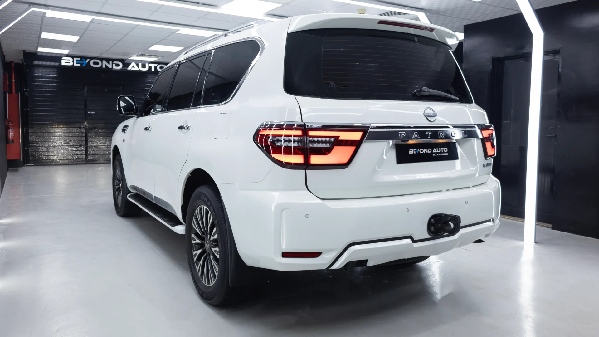 Nissan-Patrol-Platinum-Upgrade-Beyond-Auto-Accessories White Rear