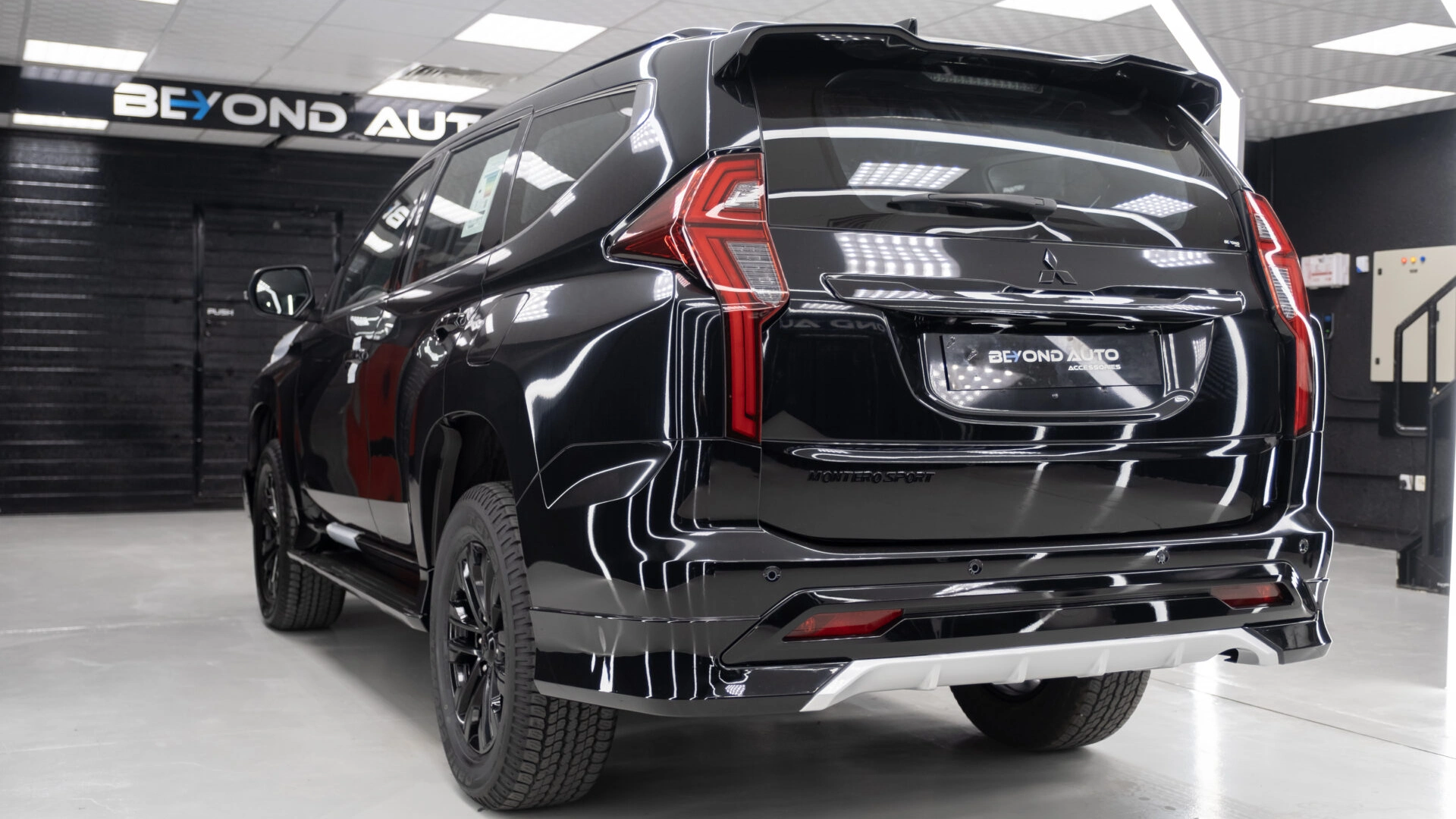 Mitsubishi-Montero-Sport-Body-Kit-V4-Beyond-Auto-Accessories Black Rear