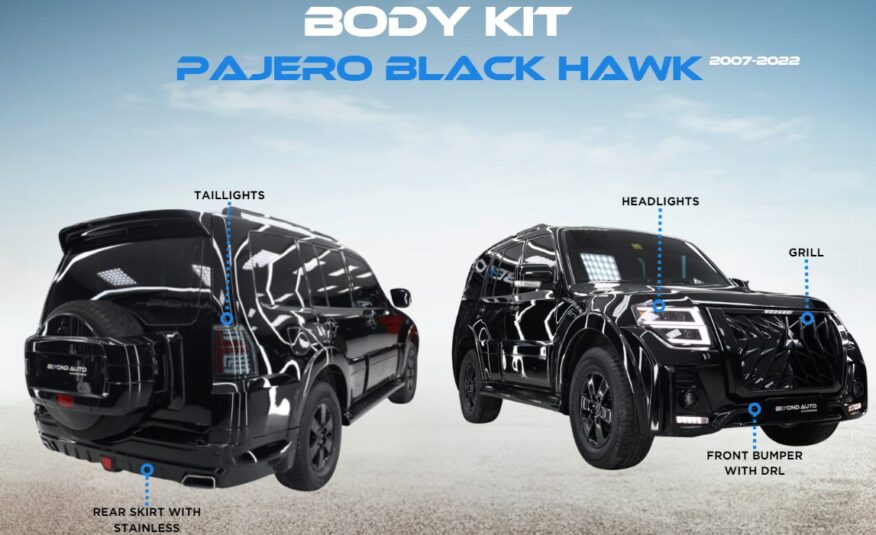 Upgrade Facelift Black Hawk Body Kit for Mitsubishi Pajero Fits 2007 – 2022 Models