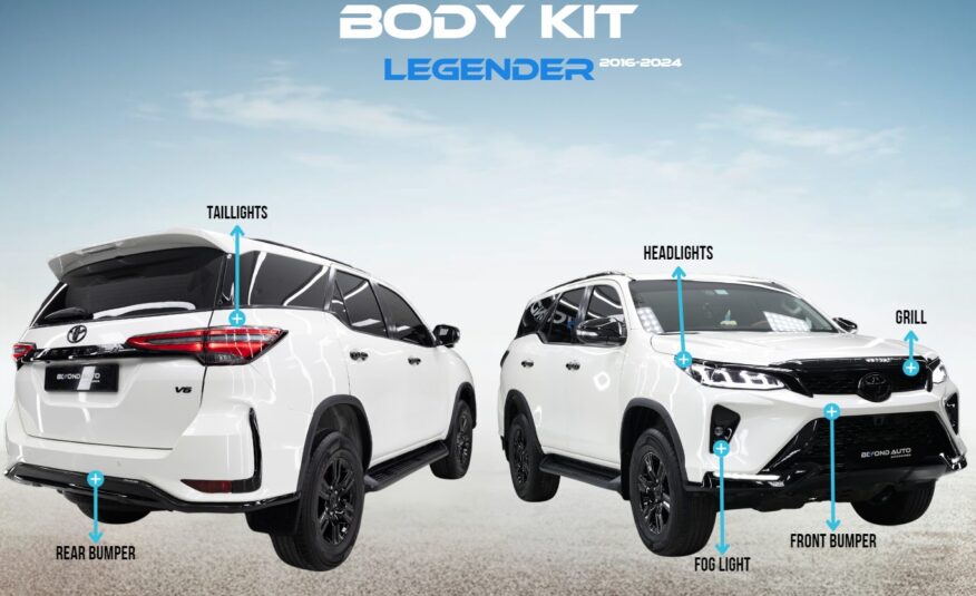 Upgrade Facelift Legender Body Kit for Toyota Fortuner Fits 2016 – 2024 Models