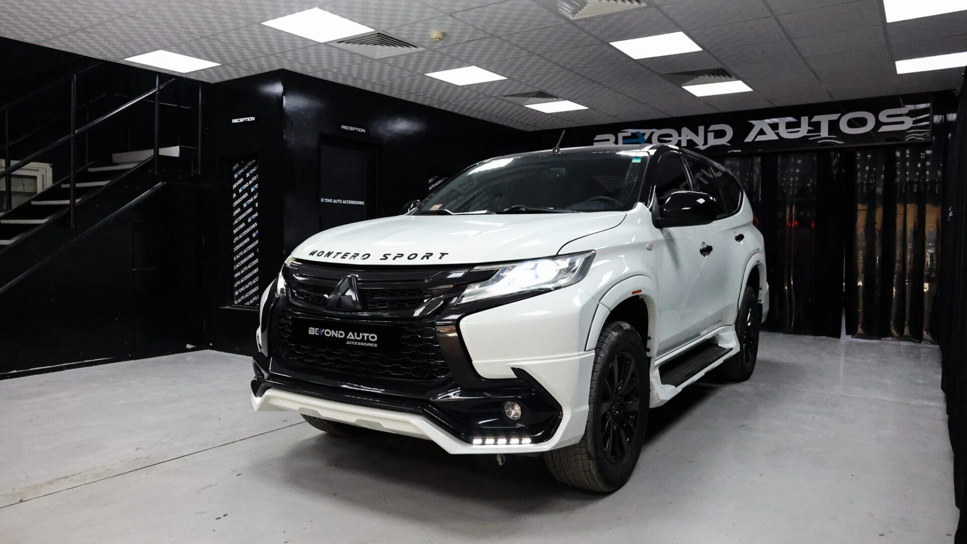 Mitsubishi-Montero-Sport-Body-Kit-V1-Beyond-Auto-Accessories-White Front