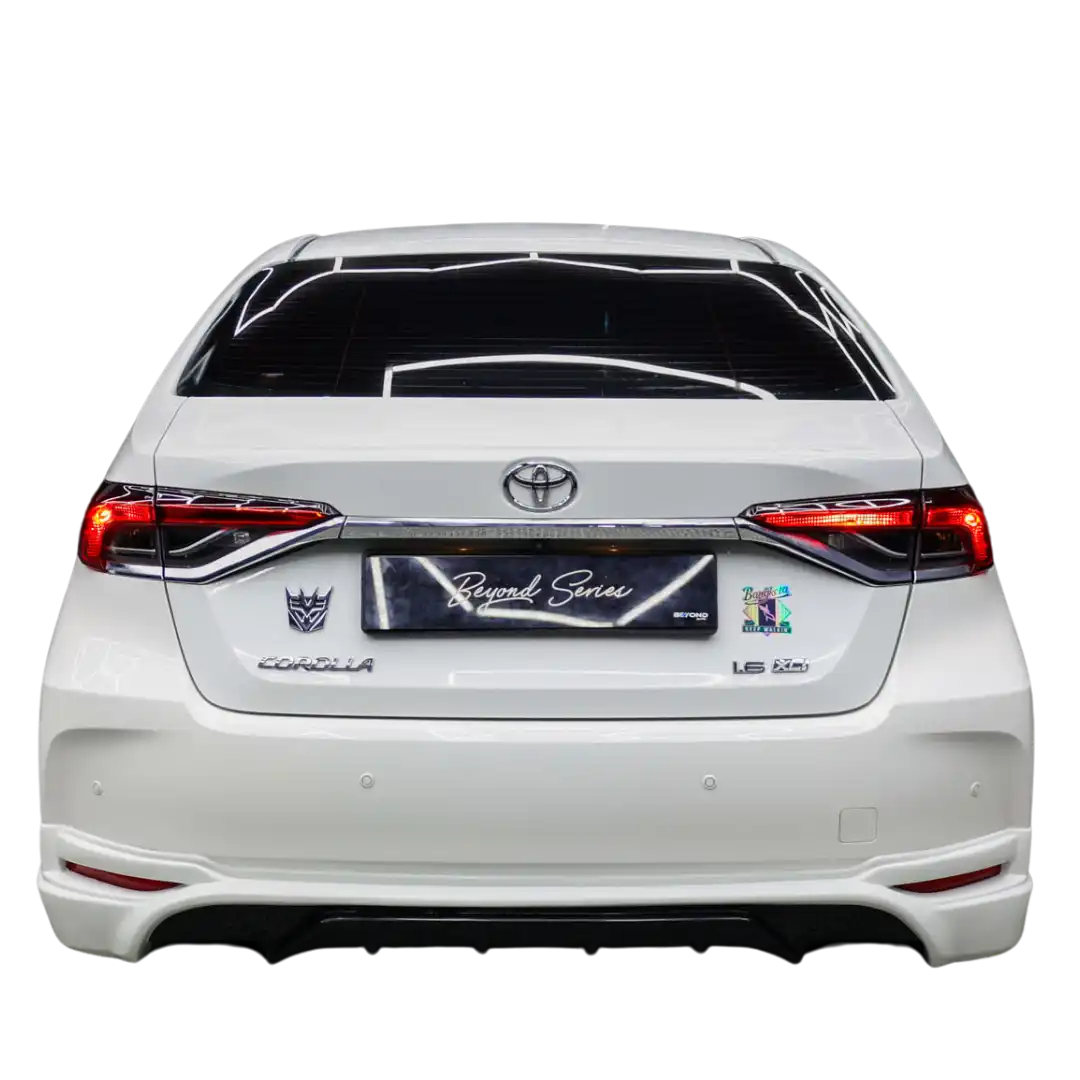 Beyond Auto Accessories _ Toyota Corolla V1 _ White _ Body Kit Before - Rear