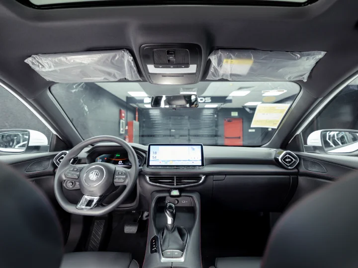 2026 MG MG5 GT 1.5L Comfort White Inside Black & Red- Beyond Autos - www.beyondautos.com