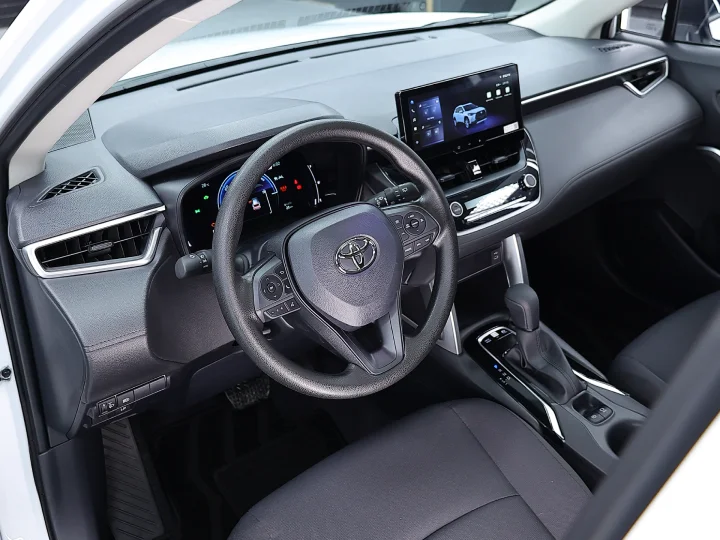 2026 Toyota Corolla Cross 2.0L HEV White Inside Black - Beyond Autos - www.beyondautos.com